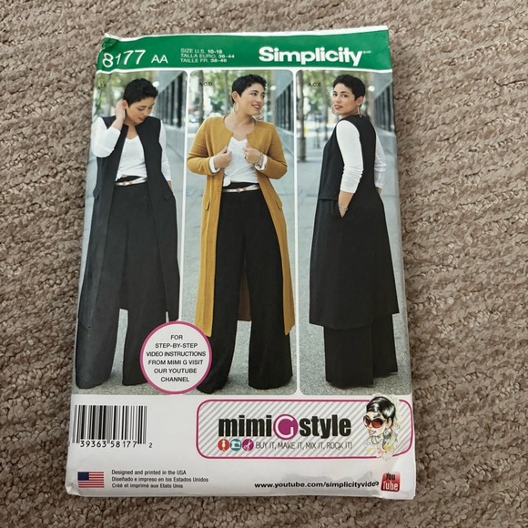 Simplicity Sewing Pattern - 8177 - Mimi G Style - Sizes 10-18 - Picture 1 of 3
